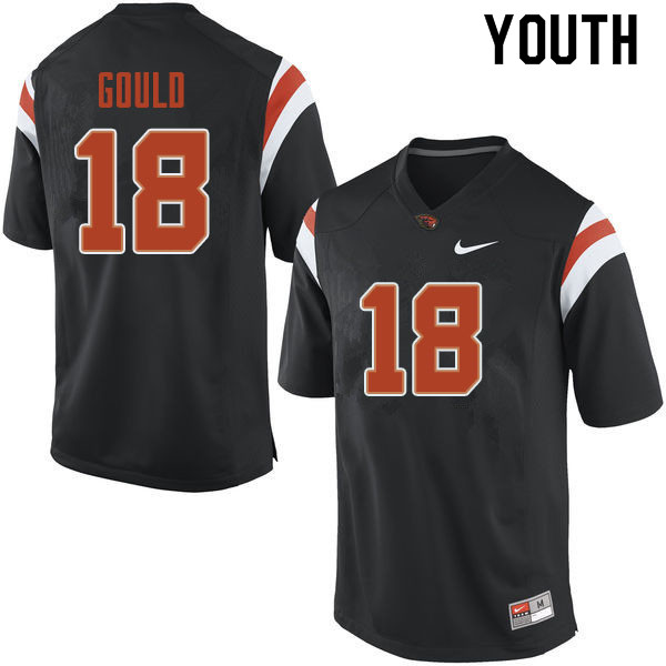 Youth #18 Anthony Gould Oregon State Beavers College Football Jerseys Sale-Black - Click Image to Close